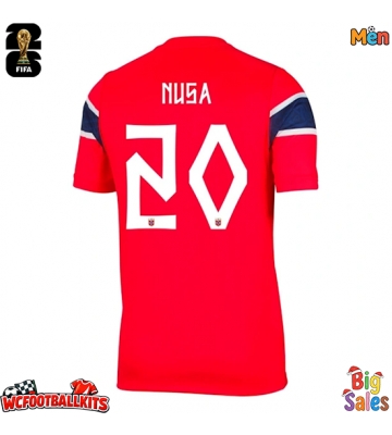 Norway Antonio Nusa #20 Replica Home Stadium Shirt World Cup 2026 Short Sleeve
